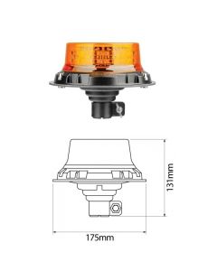 IONNIC 103002 BEACON LED ROTATING AMBER 10-30V POLE MOUNT