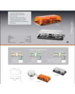 IONNIC 690.AASC LED Blaze Mini Lightbar Amber/Green with Clear Lens