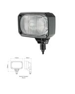 Nordic Lights 102139 N100 24V Single Beam Heavy Duty Halogen with Deutsch Connector - Wide Flood Work Lamp